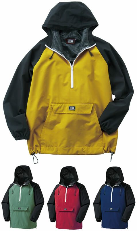 フードナイロンパーカー（ストレッチ） [KURO-47300]