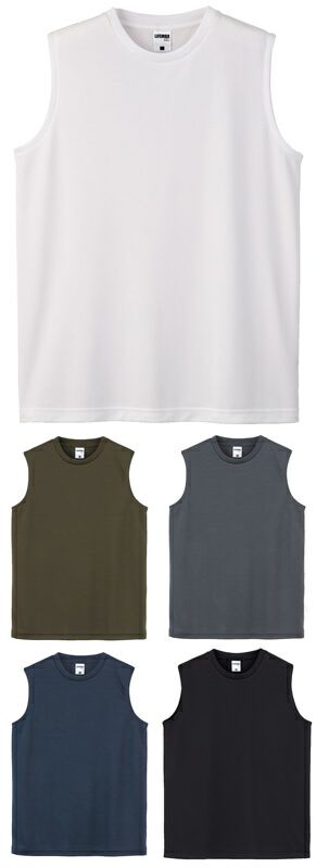 【抗菌防臭】ドライノースリーブTシャツ（ポリジン加工）