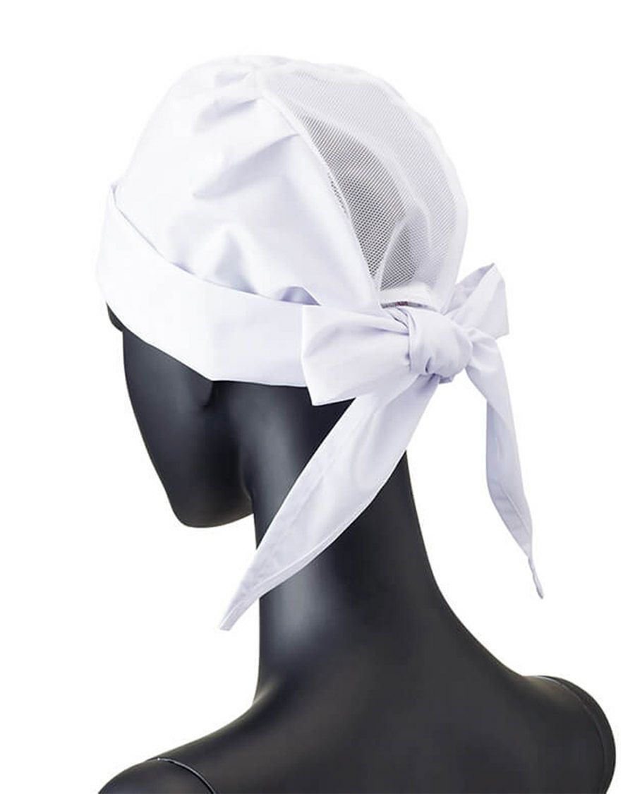 三角巾型帽子(メッシュ付) [抗菌] [SRV-FA66]