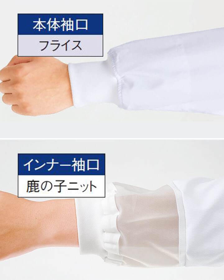 【三角ステッチ縫製】<br>縫合部分を補強し、インナーを破れにくく