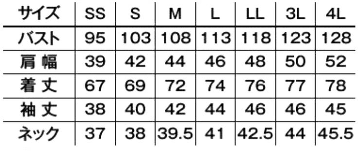 サイズ表