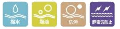 撥水・撥油・防汚・静電気防止