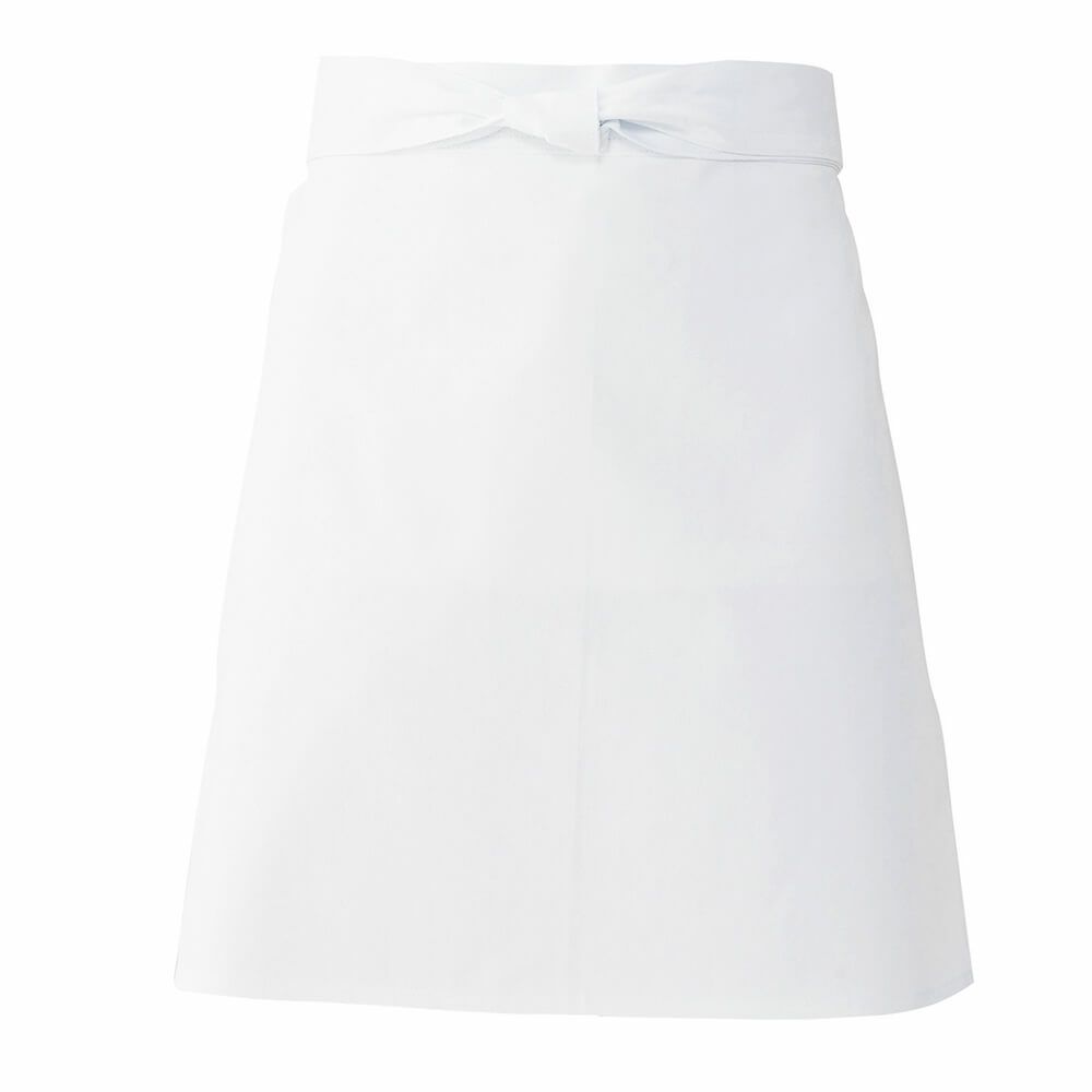 【日本製】厨房腰下前掛け(S) [KSS-MB331]　ホワイト