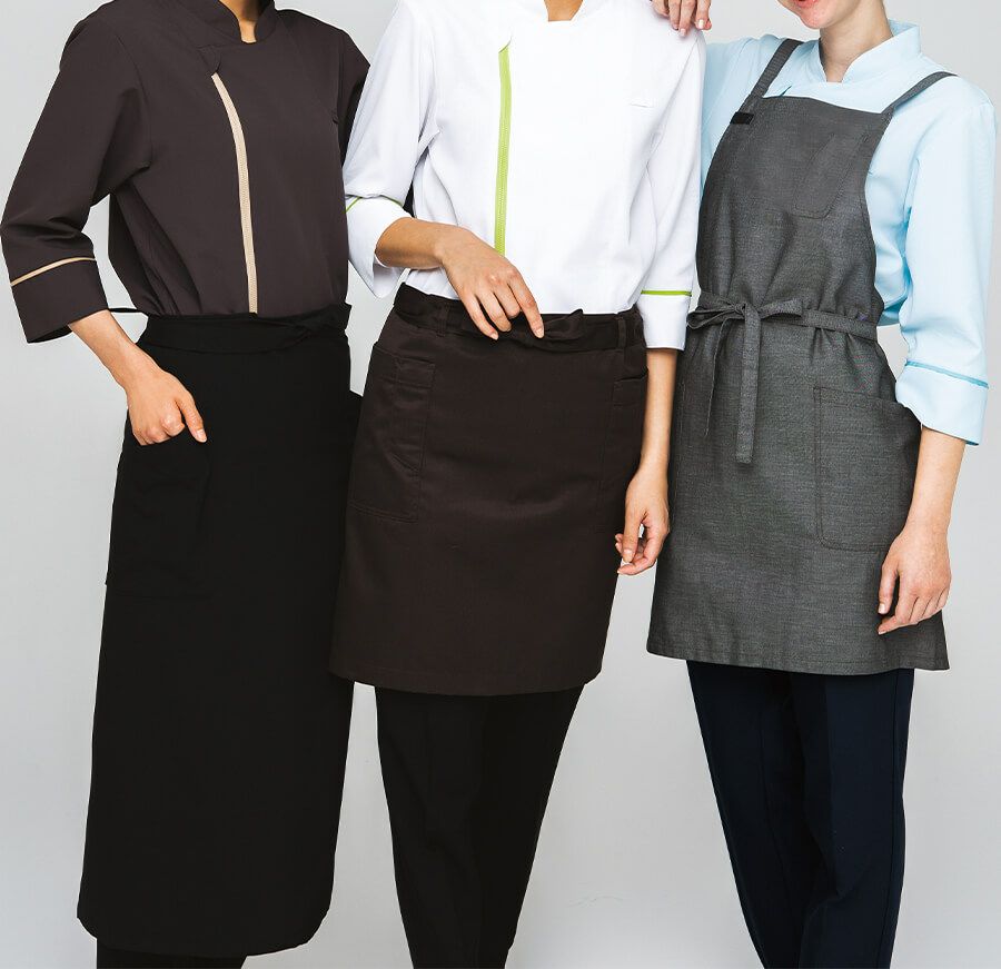 ショップコートの着用写真