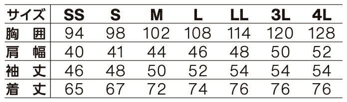 サイズ表