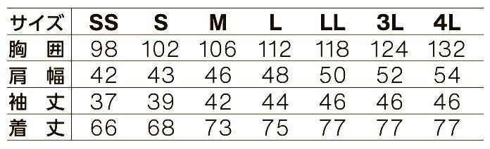 サイズ表