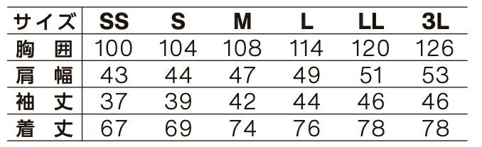 サイズ表