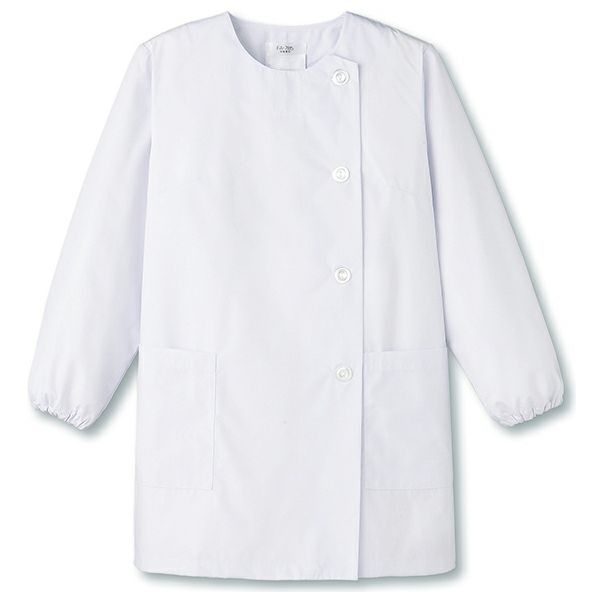 [女性用衿無し]厨房白衣(長袖) [SRV-FA785]