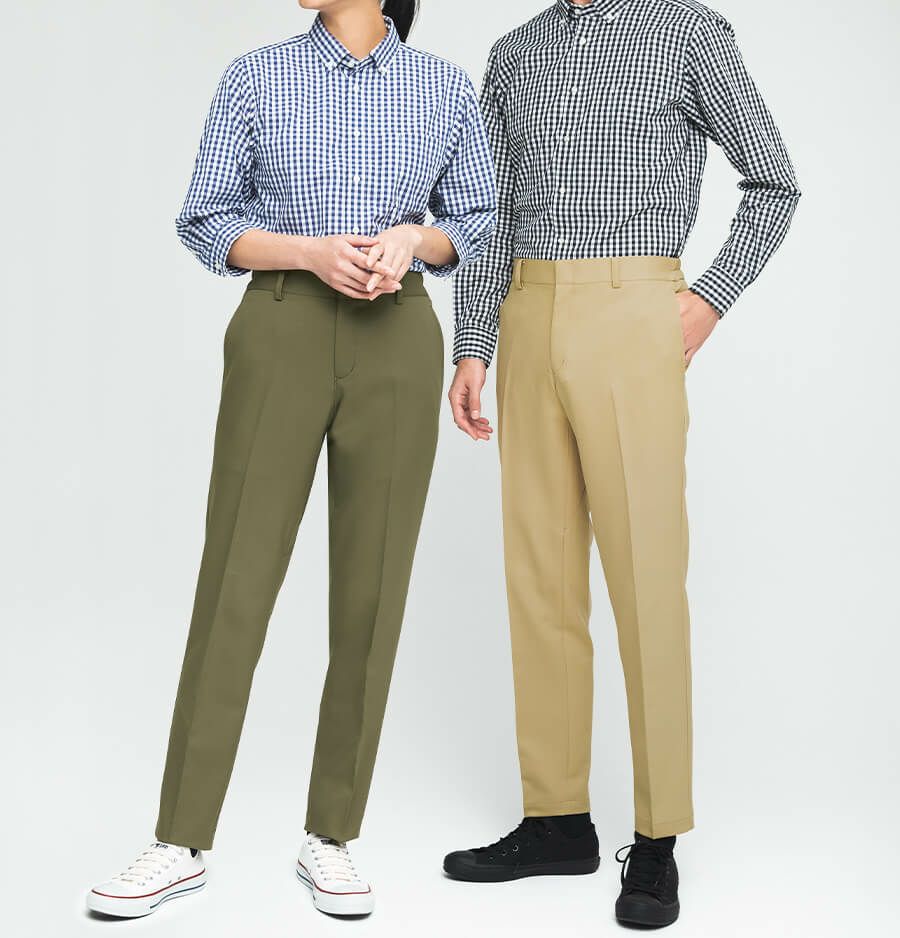 ギンガムチェックシャツ着用写真