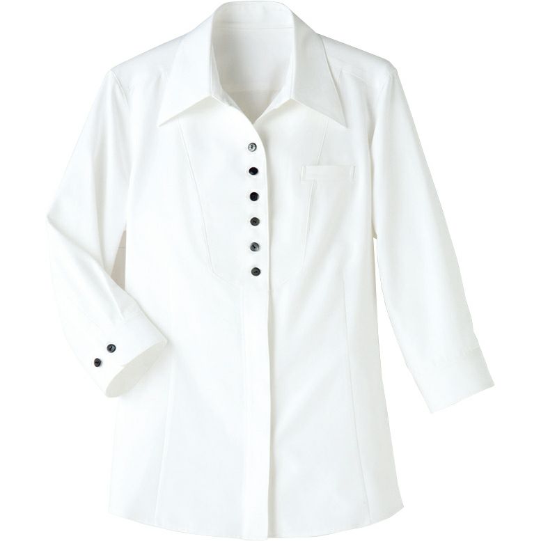 ブラウス[防汚加工] [レディース] [7分袖] [SRV-BL-455]