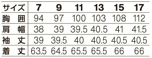 サイズ表