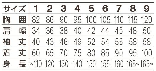 サイズ表