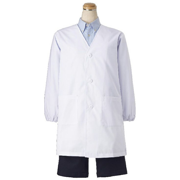 [小学生用]シングル型・給食白衣　ホワイト