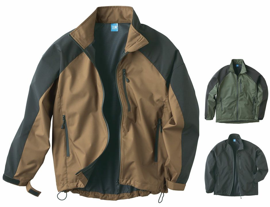 【防風】スタッフジャンパー（ストレッチ・撥水・軽量・反射材） [KURO-32135]