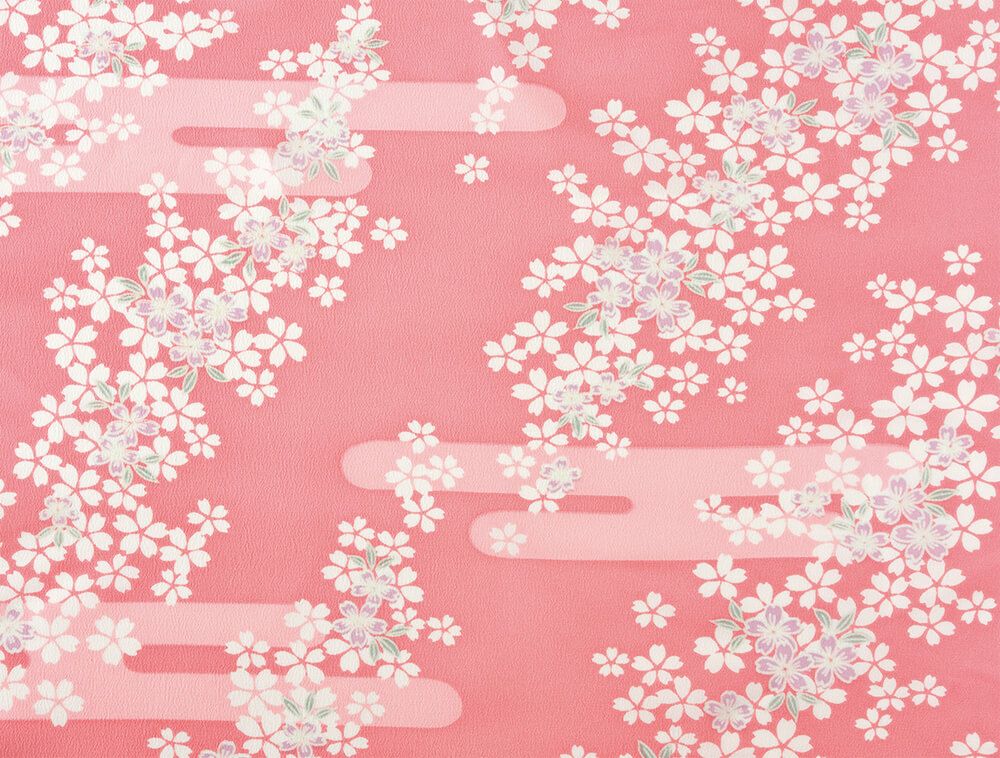 雲取花柄：ピンク