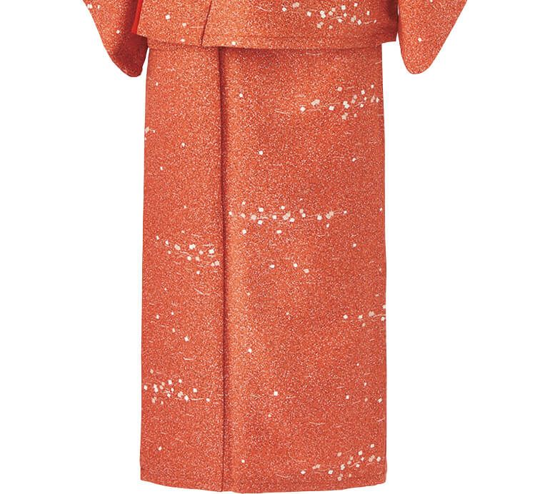 【日本製】茶衣着スカート [蒔糊紙散らし柄] [SRV-SODL-1754]