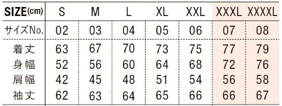 サイズ表