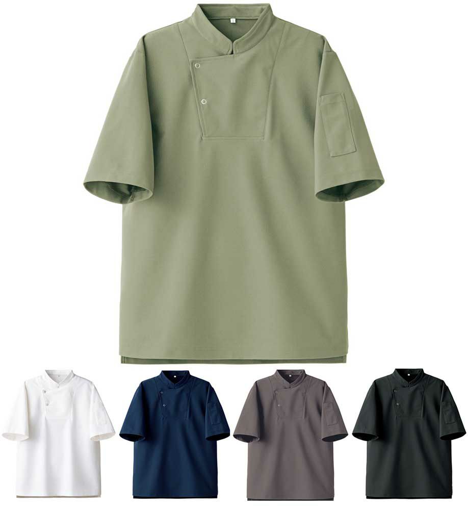 【Ｔシャツ素材】半袖ニットコックコート