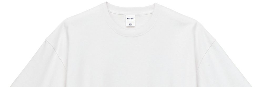 しっかり感のある2.2cm巾の襟リブ<br>ダブルステッチ仕様<br>トレンド感のあるドロップショルダー