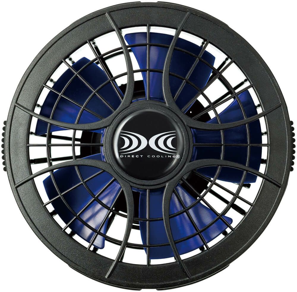 ワンタッチファン ブラック×ブルー（２個）表