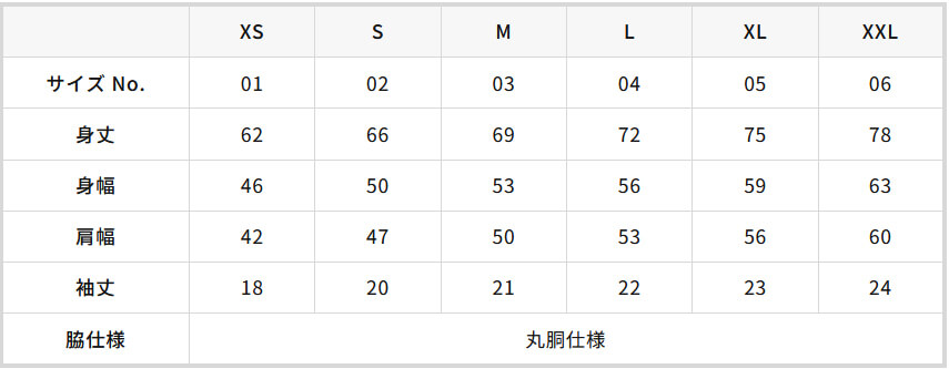 サイズ表