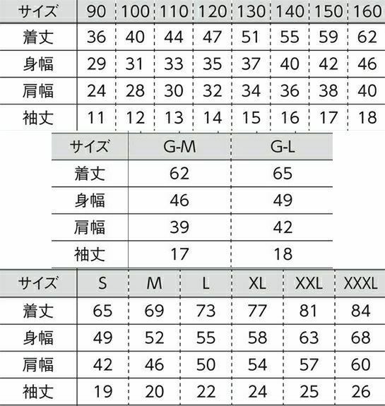 サイズ表