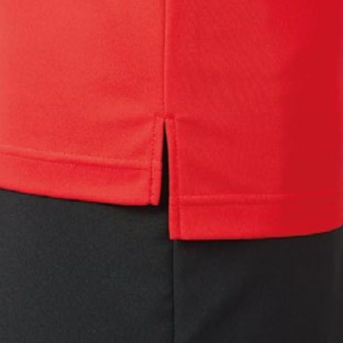 サイドスリット＆後ろ長め丈<br>サイドスリットで動きやすく、後ろ長め丈だから、作業中に背中が出にくい。