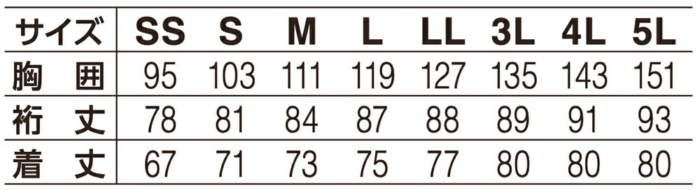 サイズ表