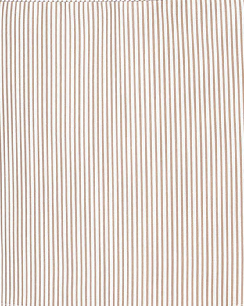 生地拡大：ブラウンストライプ