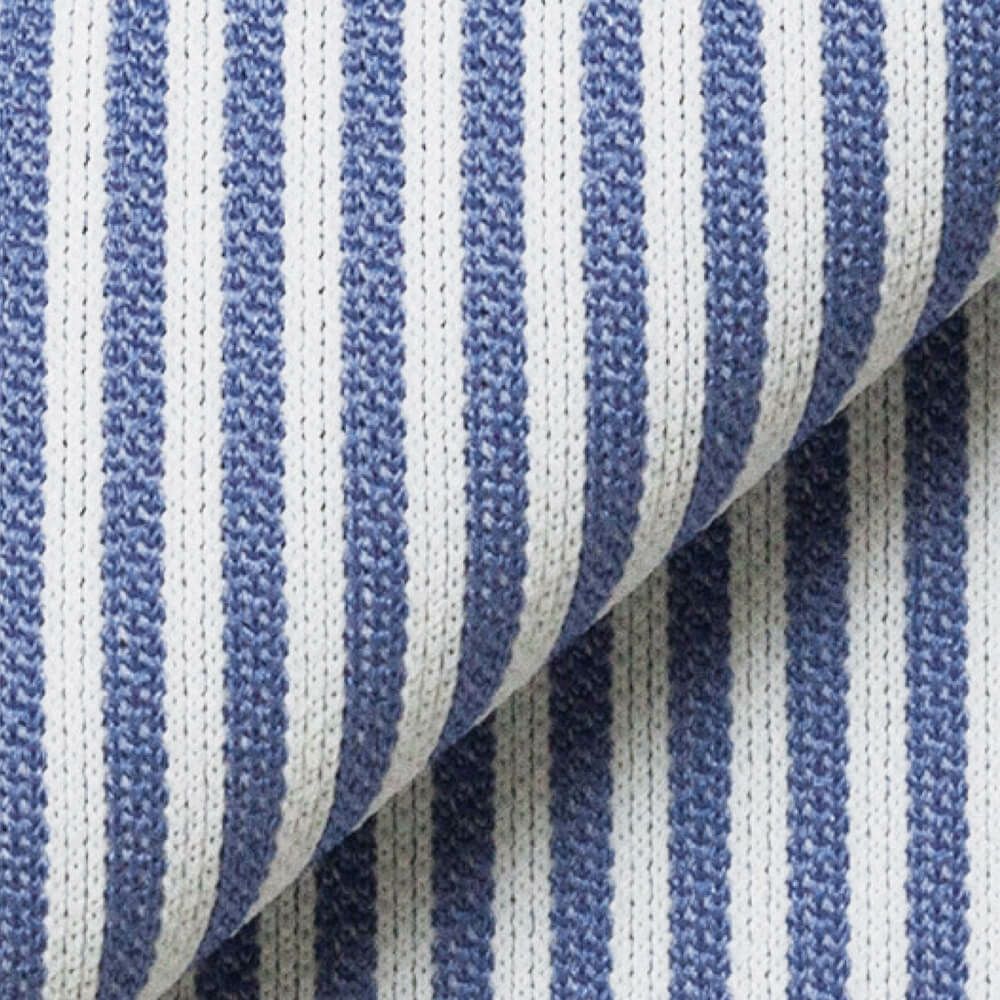 丸編［ポリエステル100%］<br>ジャージーの変形鹿の子編み。伸縮性がありシワになりにくく、軽い着用感を得られる素材。