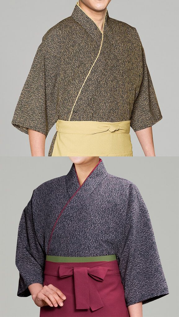 【日本製】作務衣・上着 [やなぎ小紋] [男女兼用] [KY-SJ4069-SJ4068]