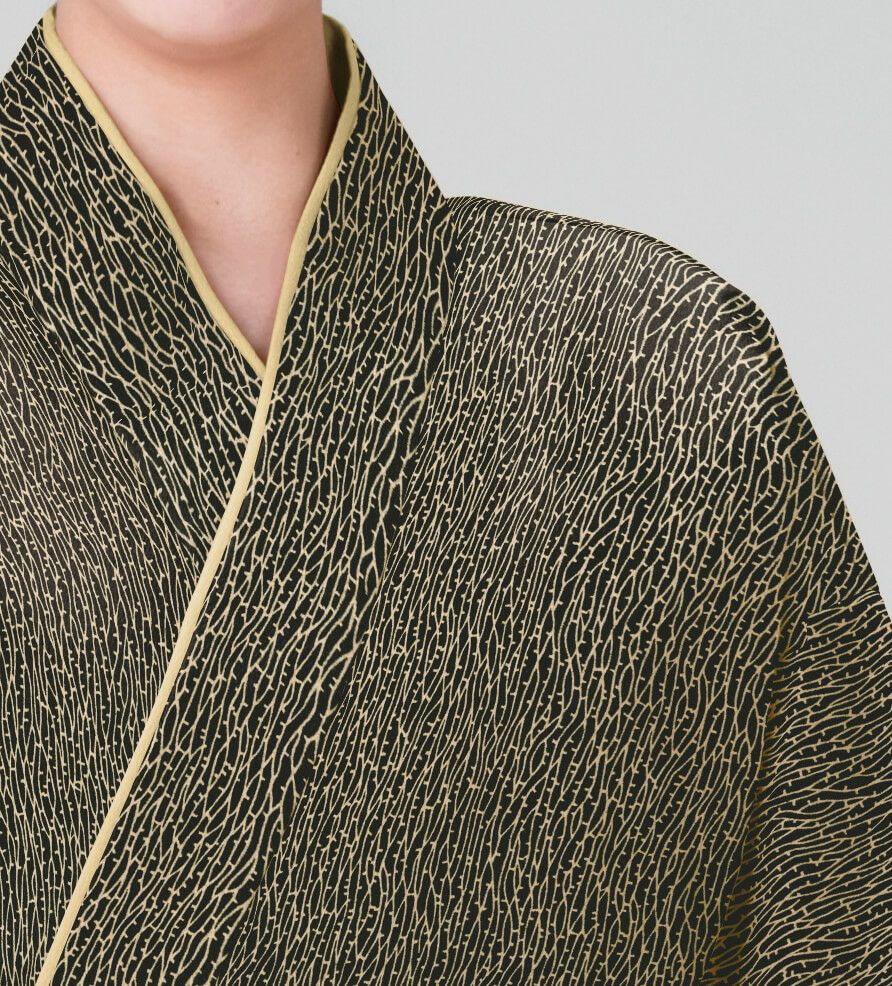 黒の生地アップ写真