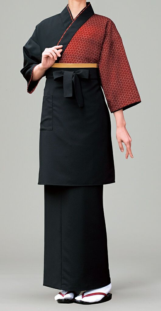 作務衣・女性の着用写真