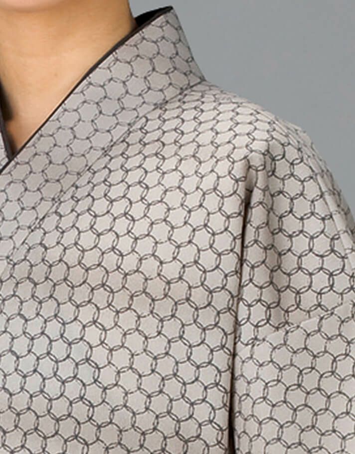 グレーの生地アップ写真