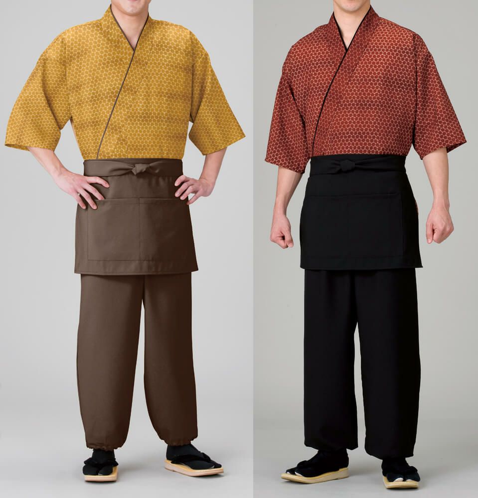 男性の作務衣着用写真