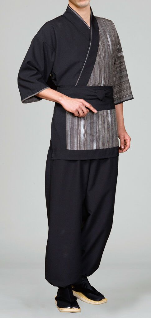 作務衣・男性の着用写真