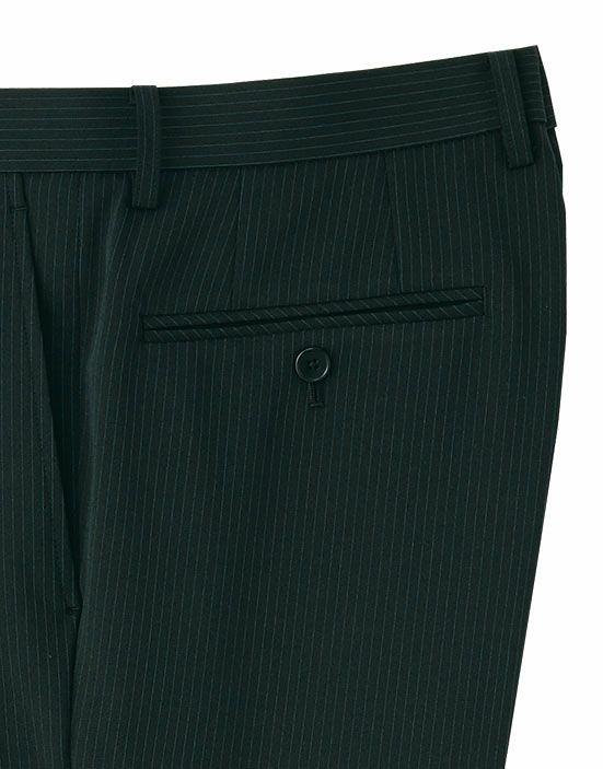 後ろのポケットは小物の収納に便利なボタン付き