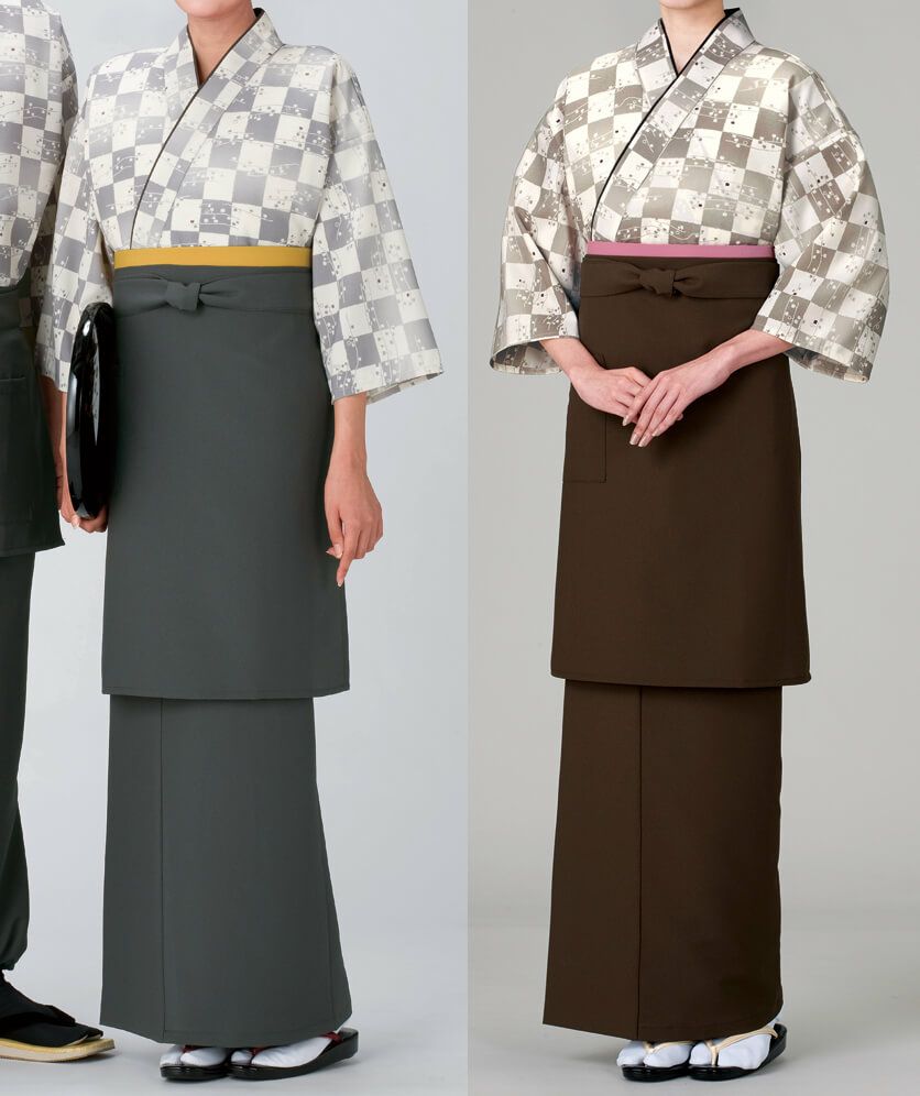 作務衣・女性の着用写真