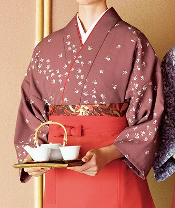 【日本製】茶衣着・上着 [洋花小紋] [女性用] [SRV-K3699]
