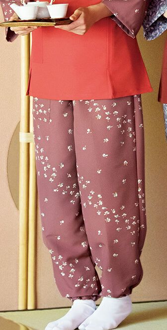 【日本製】茶衣着・パンツ [洋花小紋] [女性用] [SRV-K3700]