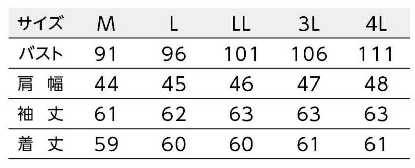 ゆるみ寸法：バスト12cm