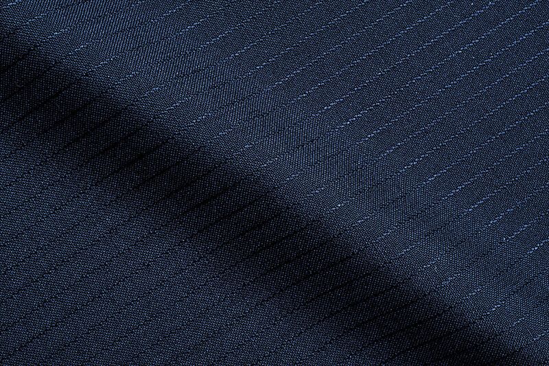 シャドーストライプ（制電）：紺