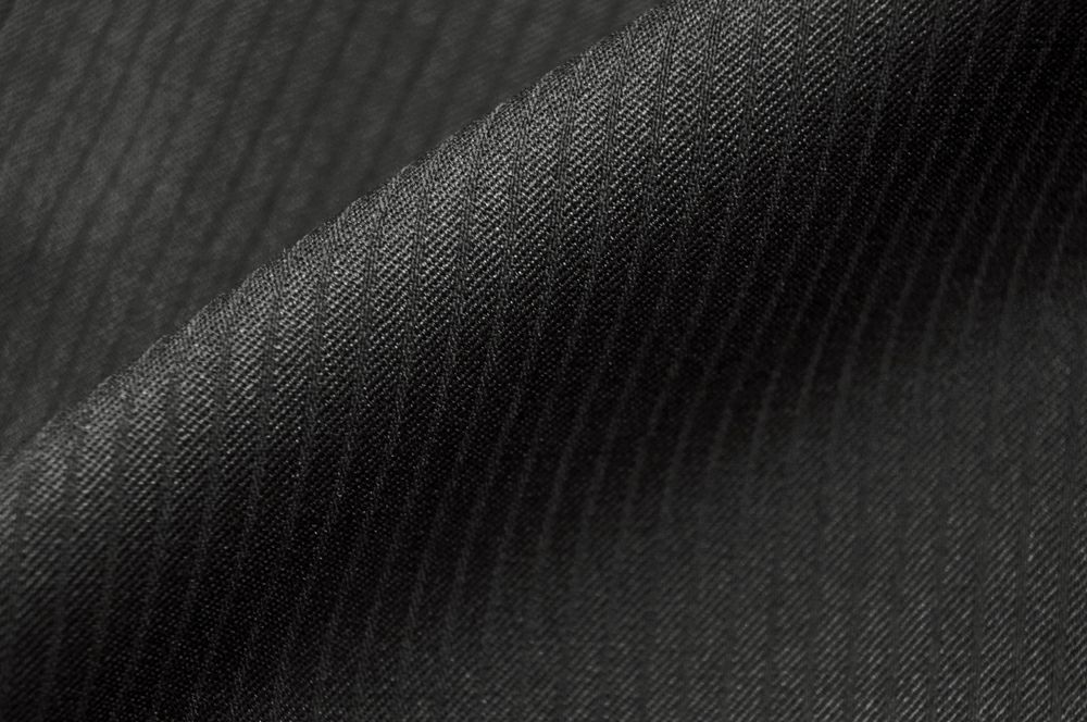 中空糸ストライプウール：ブラック
