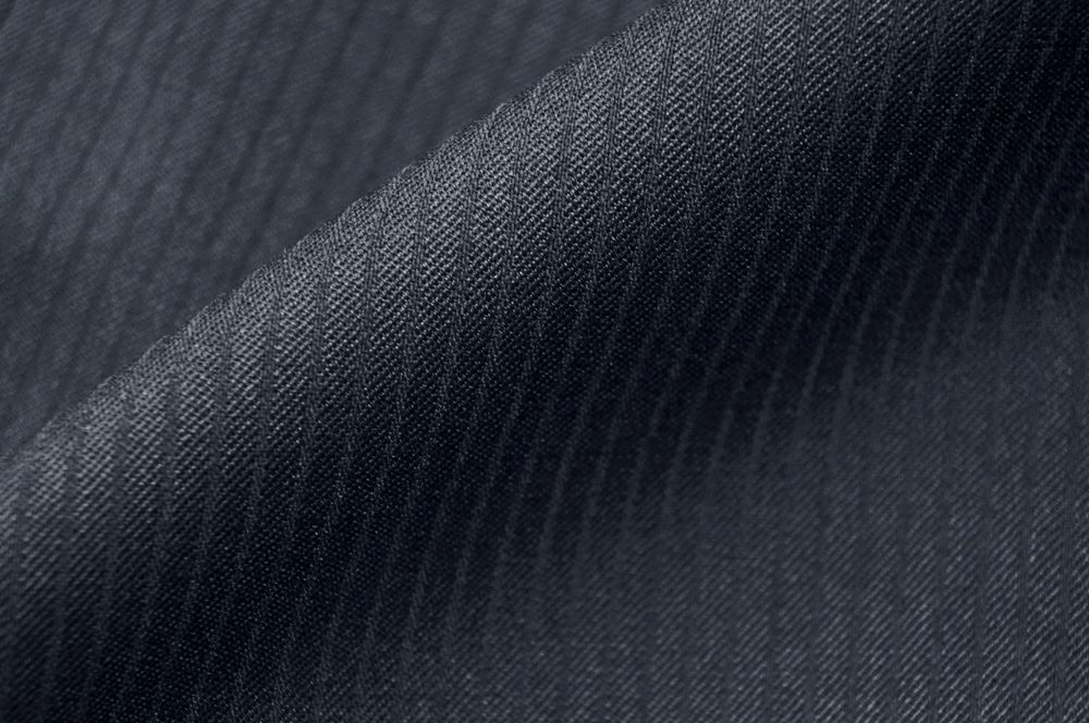 中空糸ストライプウール：グレー