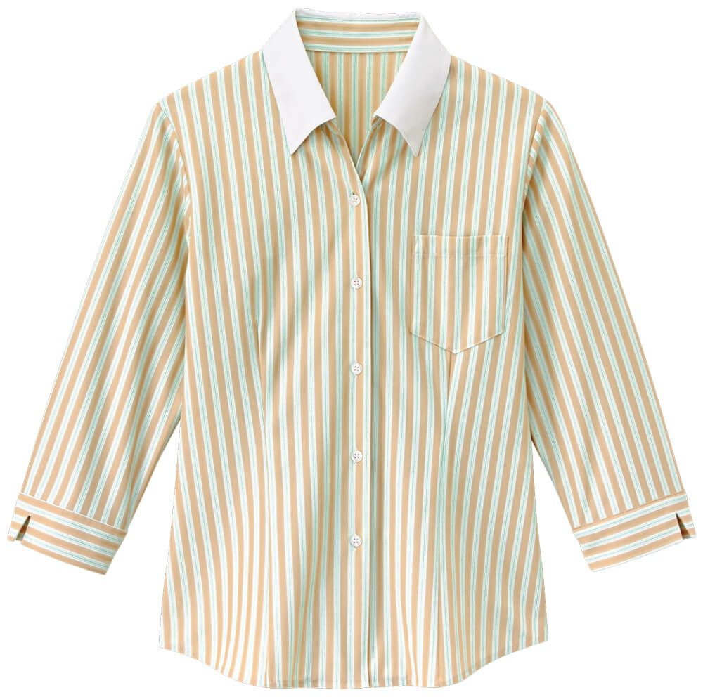 ベージュ×グリーン