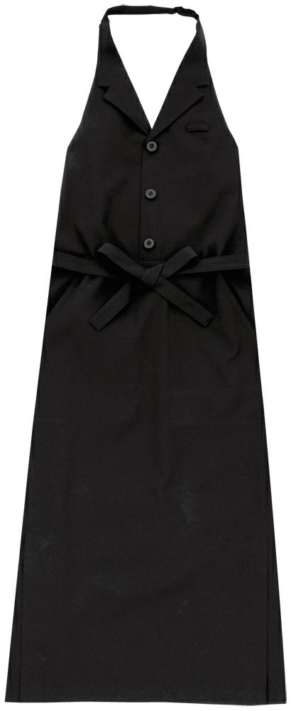 レディース・ベスト付エプロン [BNUN-27201-99]<br>黒