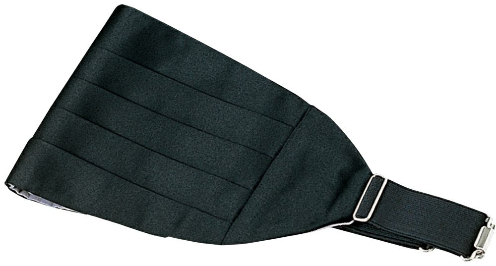 男女兼用・金具付カマーバンド [BNUN-01011-01]<br>黒