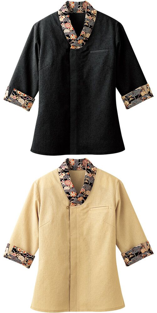 レディース・和風シャツ（観世水柄） [BNUN-44203]