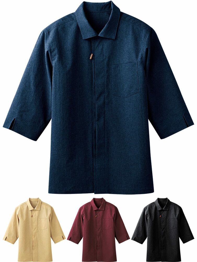 男女兼用・和風シャツ（開衿） [BNUN-44303]