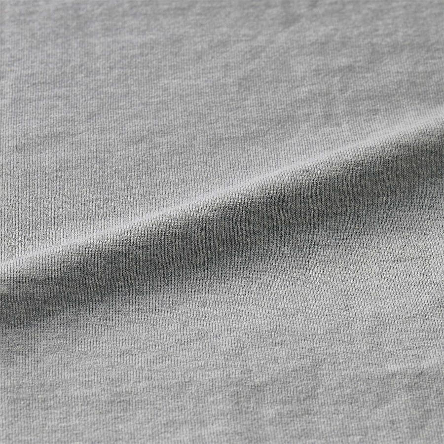 杢グレーの表面：生地アップ写真